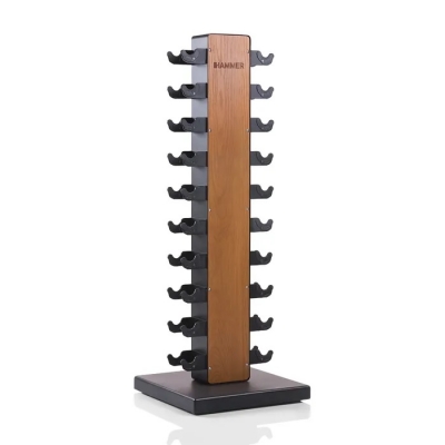 Zestaw hantli drewniano-stalowych 1-10 kg ze stojakiem HAMMER