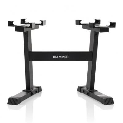 Zestaw hantli regulowanych ze stojakiem HAMMER SMARTLOCK 2x20 kg