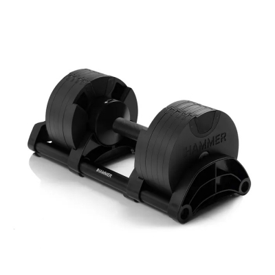 Zestaw hantli regulowanych ze stojakiem HAMMER SMARTLOCK 2x20 kg