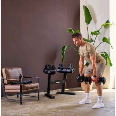 Zestaw hantli systemowych ze stojakiem 2 x 25 kg HAMMER STRONGLOCK 4.0